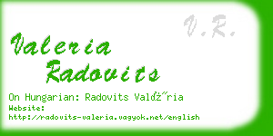 valeria radovits business card